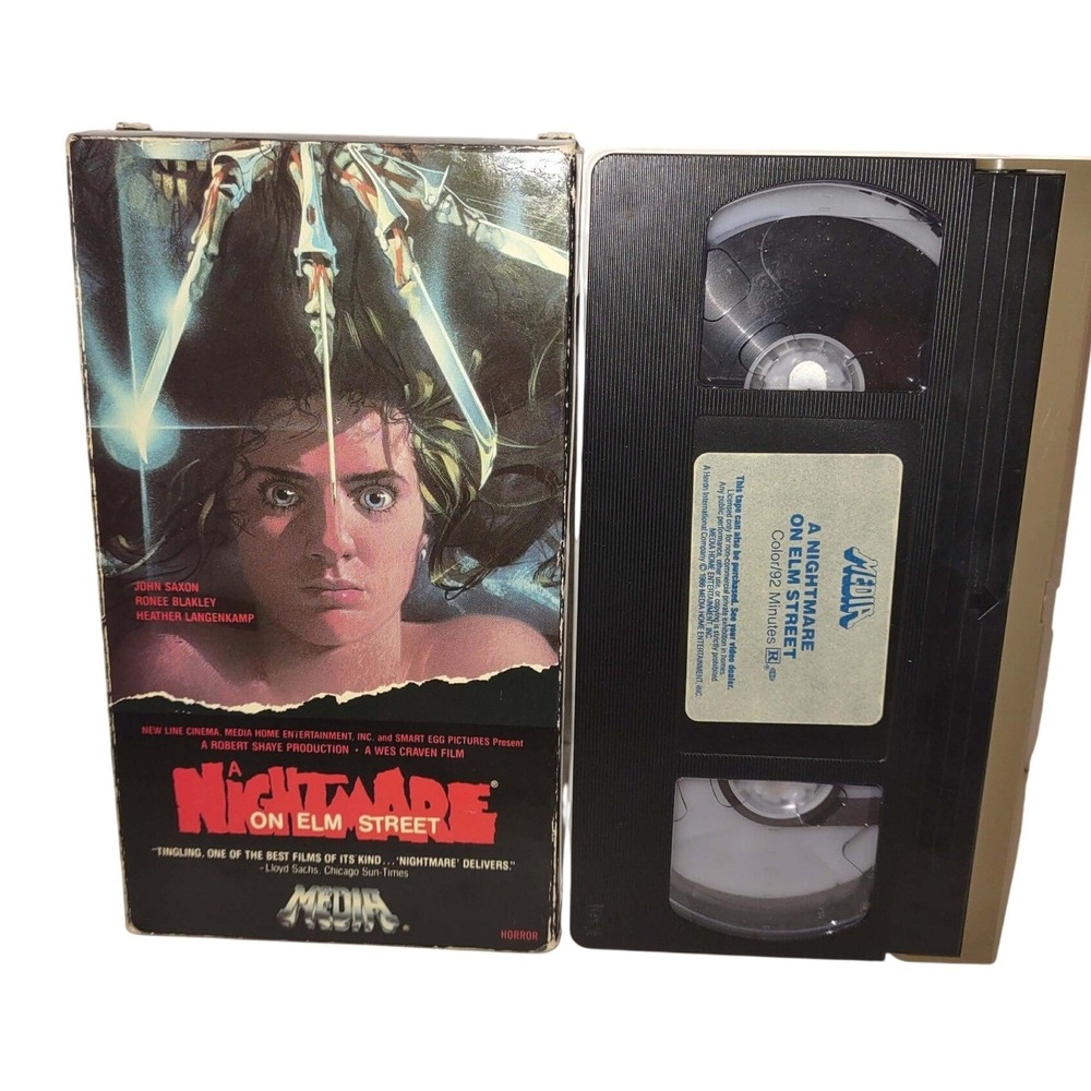 A Nightmare on Elm Street VHS 1986 Media Release Silver Wes Craven Horror R